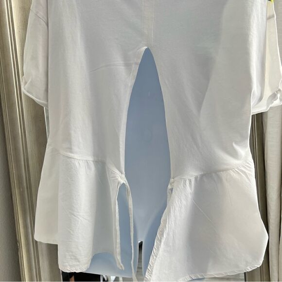COPY - ZARA T-Shirt Blouse, White with Painting Print Size XS - Picture 4 of 6